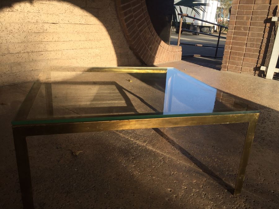 Brass Coffee Table With Glass Top [Photo 5]