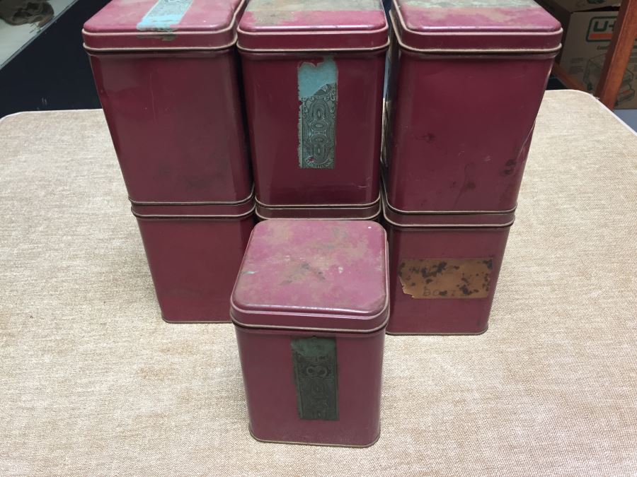 Set Of Vintage Tins