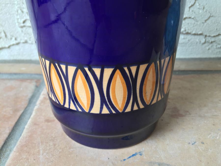 Pottery Lot Includes KM Israel Blue Hand Decorated Pottery And Sylvia Knight Kress Pottery [Photo 2]