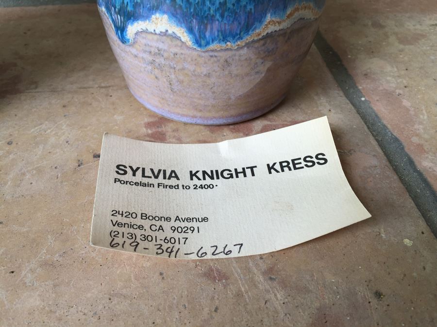 Pottery Lot Includes KM Israel Blue Hand Decorated Pottery And Sylvia Knight Kress Pottery [Photo 7]