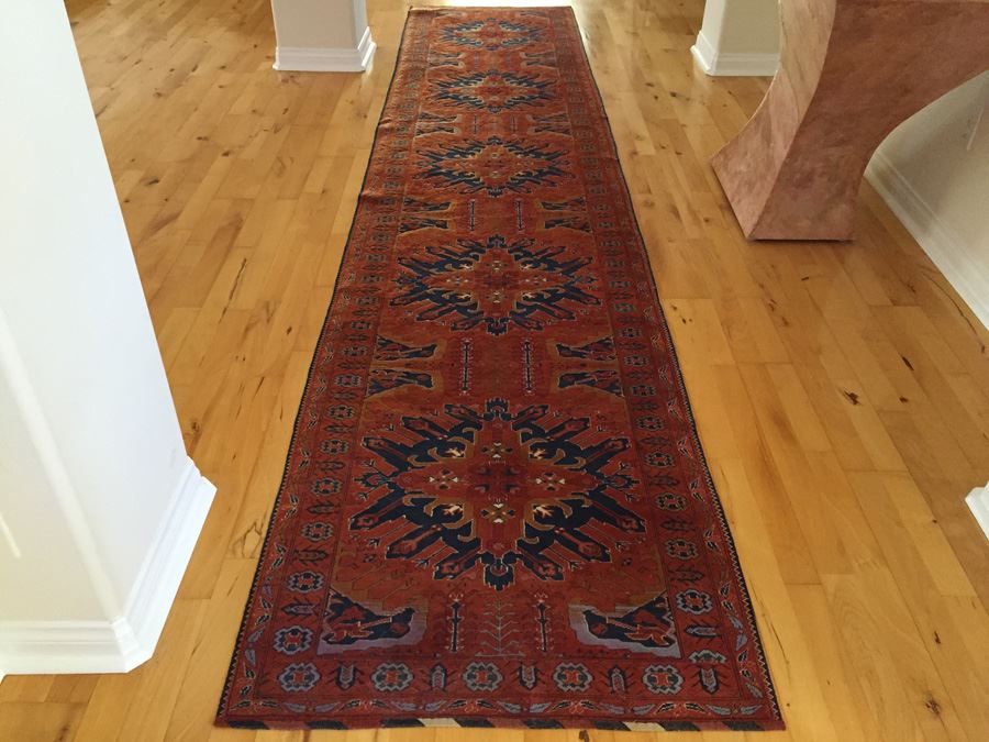 Vintage Nomadic Hand Woven Wool Afghan Runner Afghanistan 13 Feet Long [Photo 2]