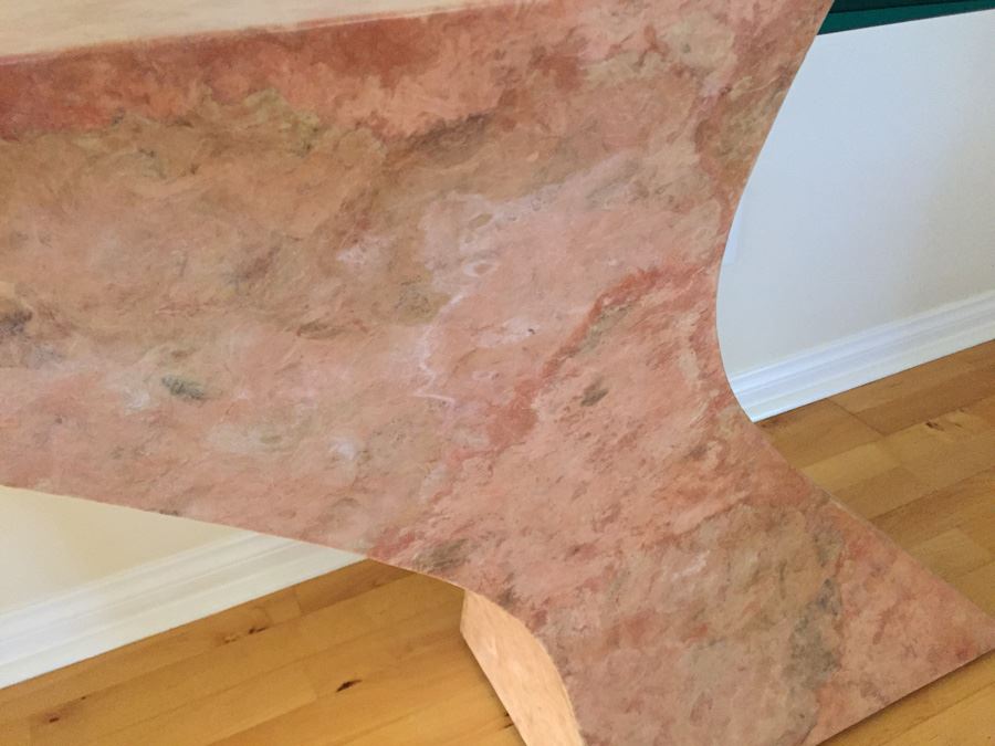 Modern Console Table With Pounded And Formed Mulberry Bark And Cantilevered Glass Designed By San Francisco Furniture Designer [Photo 9]