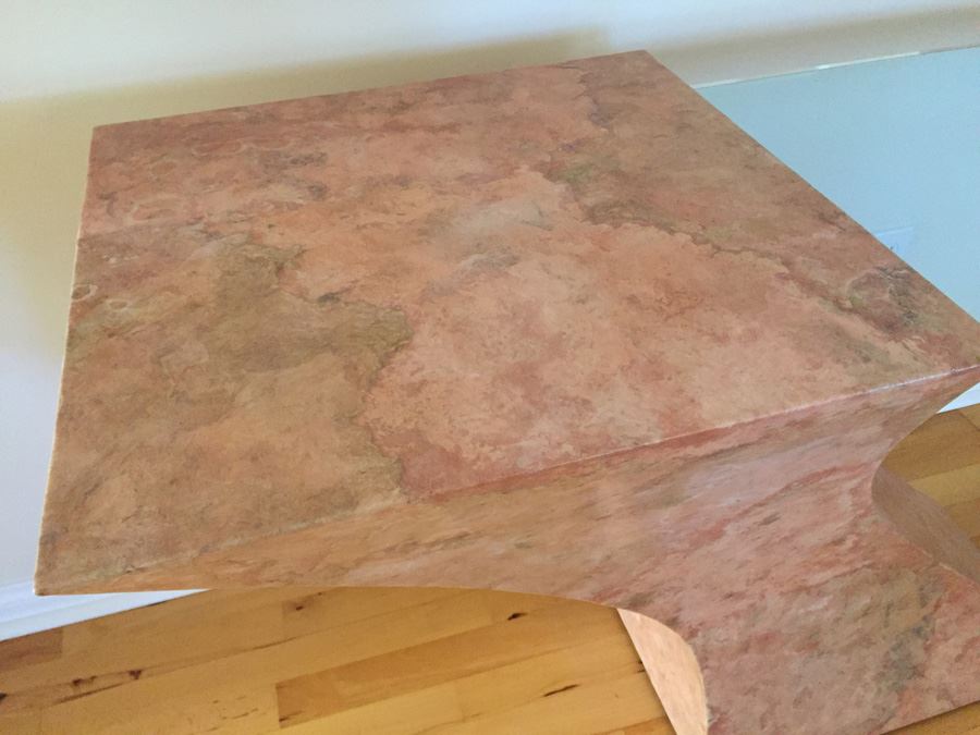 Modern Console Table With Pounded And Formed Mulberry Bark And Cantilevered Glass Designed By San Francisco Furniture Designer [Photo 8]