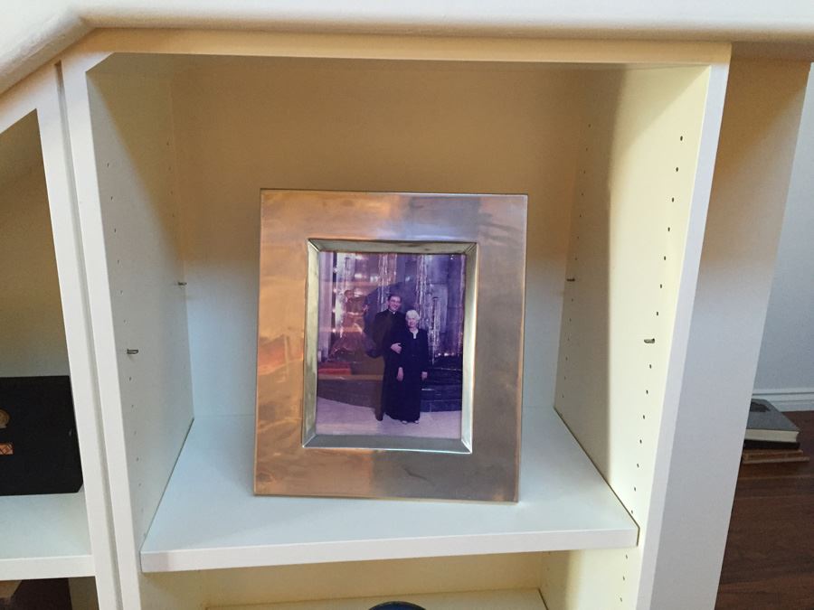 Beautiful Silver And Wood Frame Showing Photo Of Monsignor Dennis Clark With His Mother [Photo 2]
