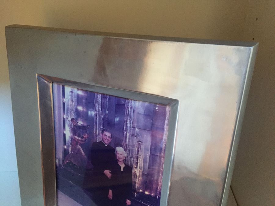 Beautiful Silver And Wood Frame Showing Photo Of Monsignor Dennis Clark With His Mother [Photo 4]