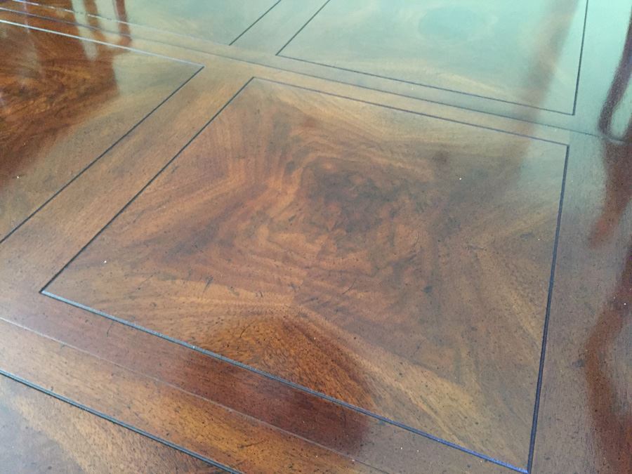 Henredon Rosewood Chinoiserie Formal Dining Table With 2 Leaves And Eight Chairs [Photo 35]