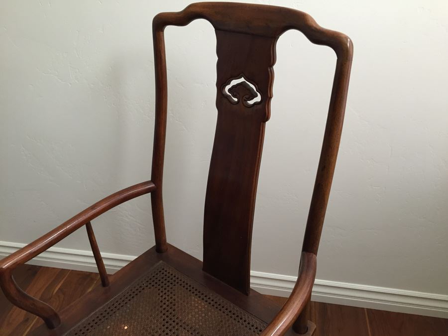 Henredon Rosewood Chinoiserie Formal Dining Table With 2 Leaves And Eight Chairs [Photo 19]