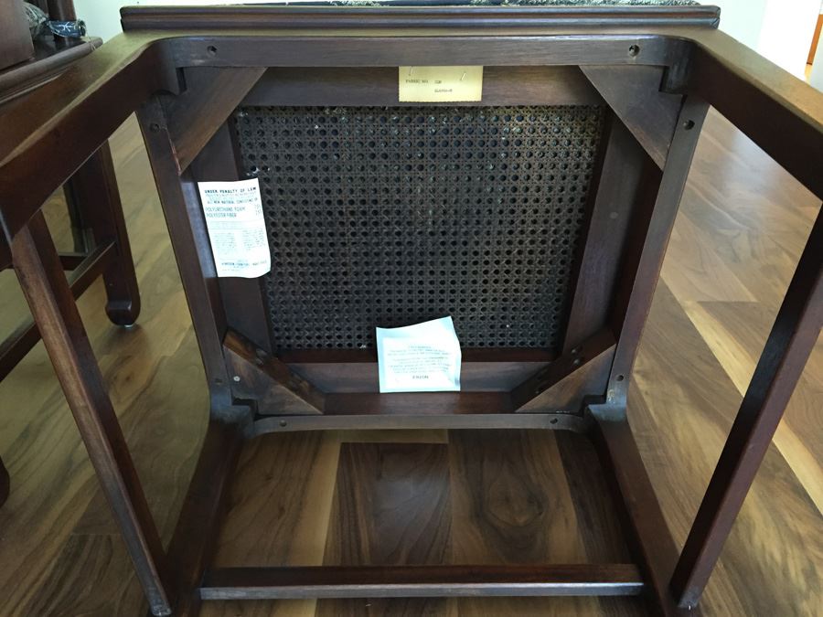 Henredon Rosewood Chinoiserie Formal Dining Table With 2 Leaves And Eight Chairs [Photo 38]