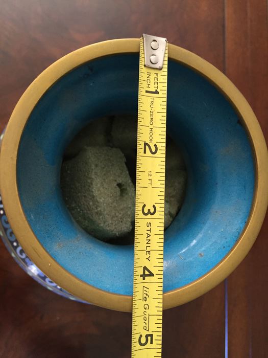 Fine Chinese Cloisonné Vase 12 Inch Tall Stunning [Photo 13]