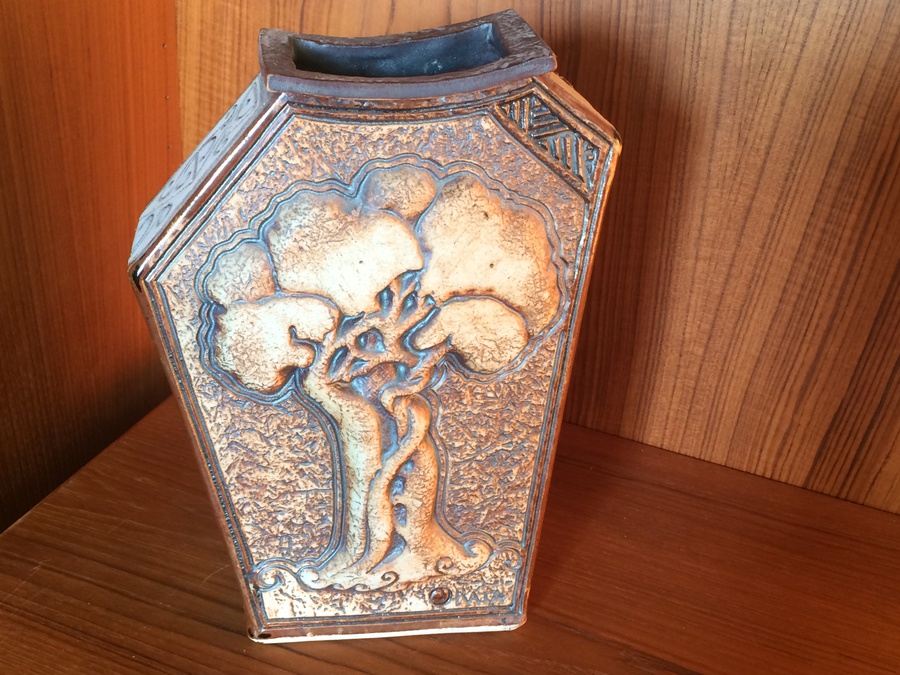 Signed RATA Brown Tree Vase [Photo 6]