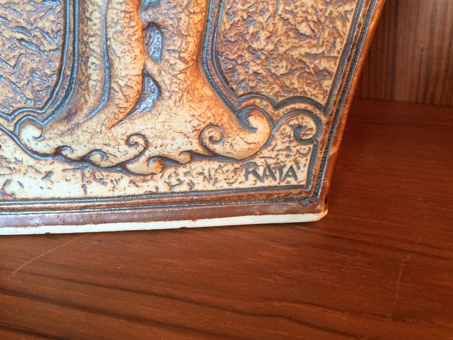 Signed RATA Brown Tree Vase [Photo 3]