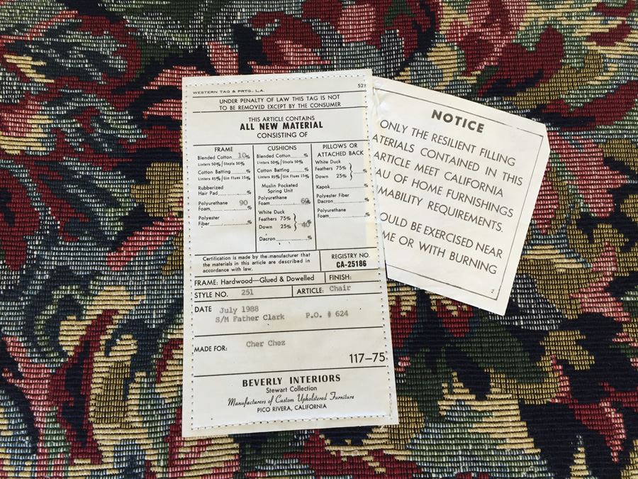 Beverly Interiors Stewart Collection Large Upholstered Chair With Matching Ottoman [Photo 11]