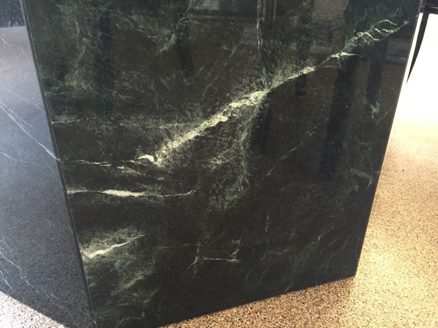 Large Designer Table With Marble Base, Dual Glass Tops And Eight Chairs [Photo 3]