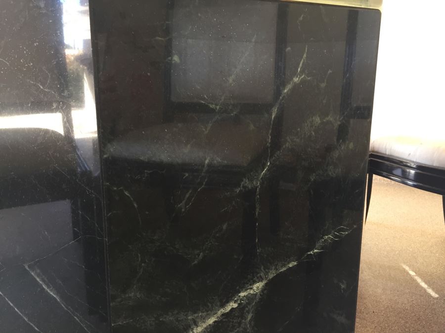 Large Designer Table With Marble Base, Dual Glass Tops And Eight Chairs [Photo 9]