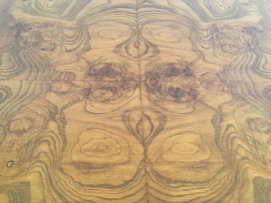 Designer Side Table With Burl Wood Top [Photo 5]