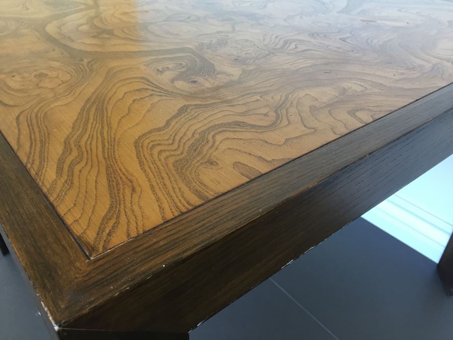 Designer Side Table With Burl Wood Top [Photo 7]