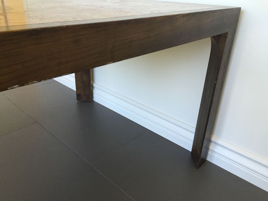 Designer Side Table With Burl Wood Top [Photo 8]