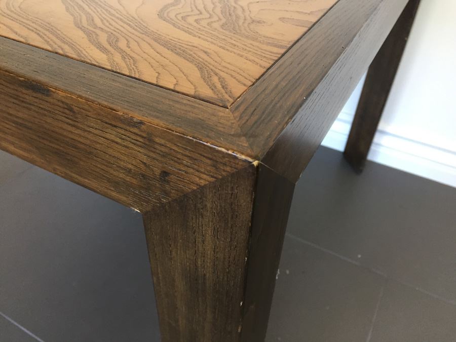 Designer Side Table With Burl Wood Top [Photo 6]