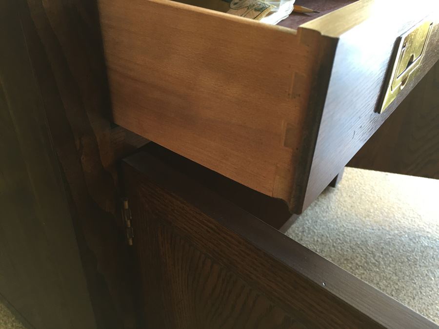 Henredon Fine Furniture Side Table With Brass Campaign Hardware [Photo 9]