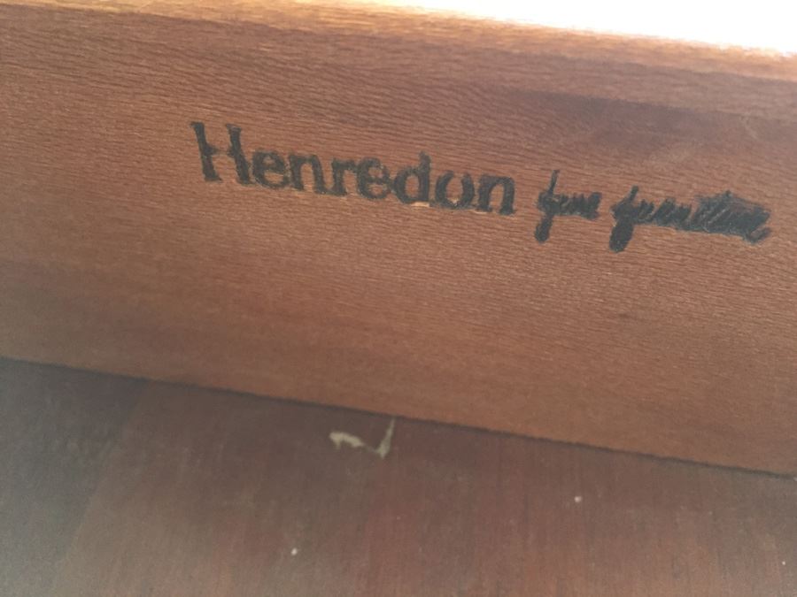 Henredon Fine Furniture Side Table With Brass Campaign Hardware [Photo 3]