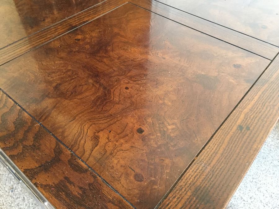 Henredon Fine Furniture Side Table With Brass Campaign Hardware [Photo 12]