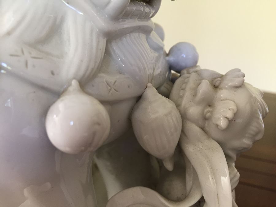 Chinese Foo Dog White Porcelain Statue Figurine 12 Inches Tall [Photo 10]