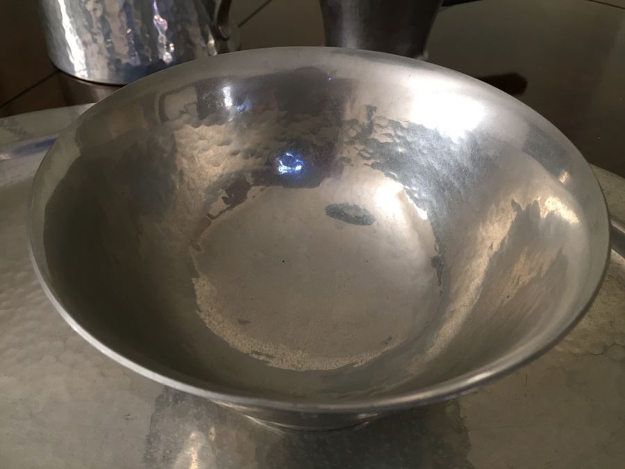 Porter Blanchard Colonial Pewter Hand Hammered 4-Piece Set  [Photo 6]