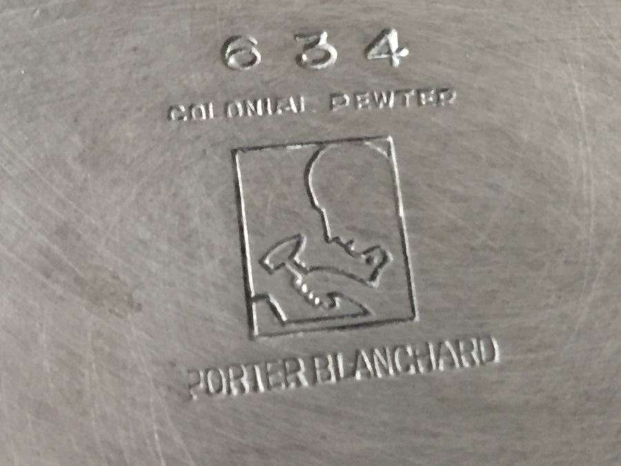 Porter Blanchard Colonial Pewter Hand Hammered 4-Piece Set  [Photo 12]