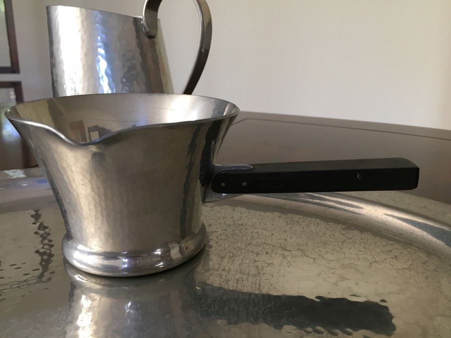 Porter Blanchard Colonial Pewter Hand Hammered 4-Piece Set  [Photo 8]