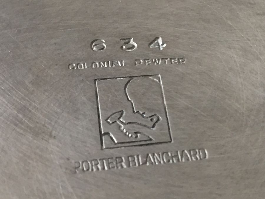 Porter Blanchard Colonial Pewter Hand Hammered 4-Piece Set  [Photo 11]