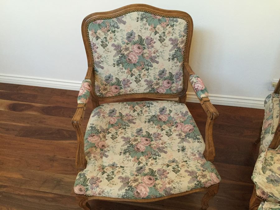 Pair Of Lockhart Furniture Upholstered Arm Chairs Large [Photo 9]