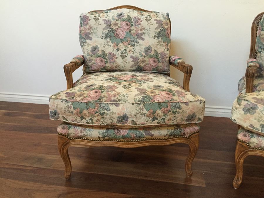 Pair Of Lockhart Furniture Upholstered Arm Chairs Large [Photo 5]