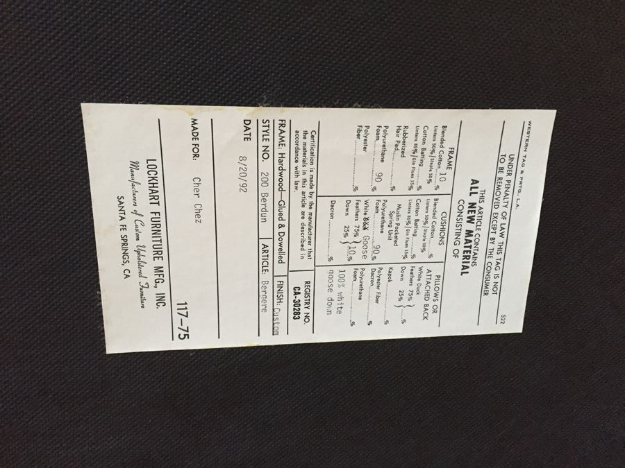 Pair Of Lockhart Furniture Upholstered Arm Chairs Large [Photo 10]