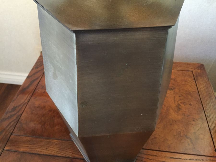 Designer Brass Lamp With Cork Shade [Photo 8]