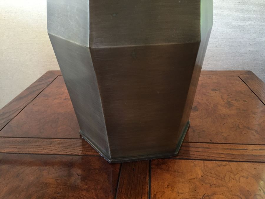 Designer Brass Lamp With Cork Shade [Photo 9]