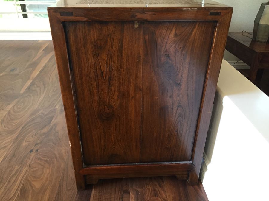 Pair Of Stunning Asian End Tables With Brass Hardware [Photo 14]