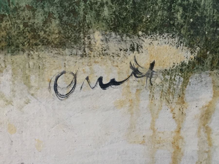 Large Three Panel Original Mid-Century Abstract Oil Painting Artist Signed [Photo 3]