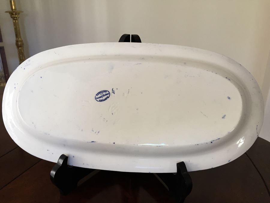 Impressive Spode's Tower Copeland England Large Serving Platter Flo Flow Blue [Photo 3]