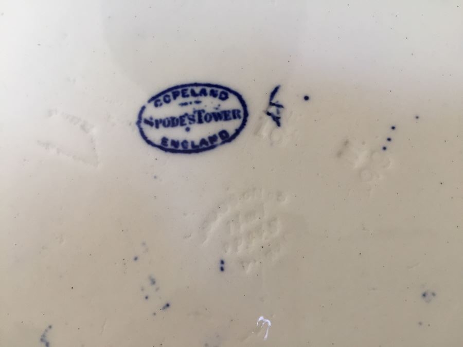 Impressive Spode's Tower Copeland England Large Serving Platter Flo Flow Blue [Photo 12]
