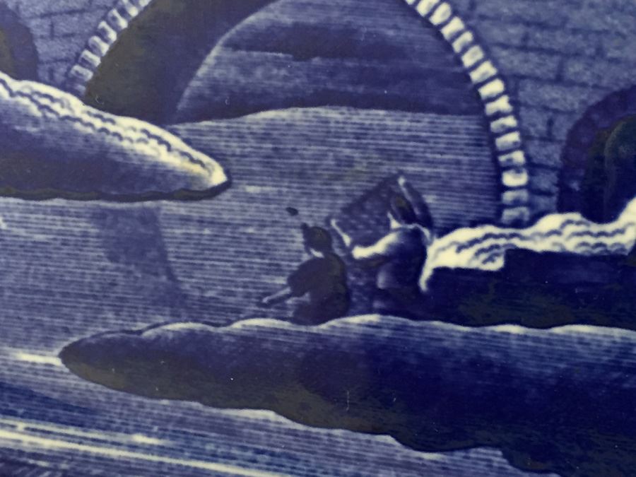 Impressive Spode's Tower Copeland England Large Serving Platter Flo Flow Blue [Photo 8]