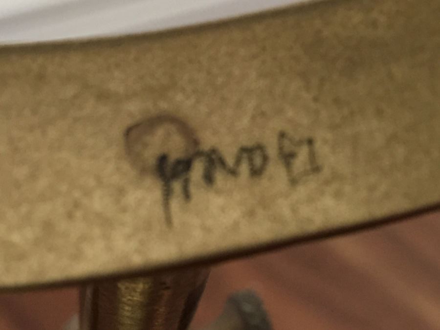 Vintage Brass Stand With Adjustable Magnifying Glass Signed [Photo 13]