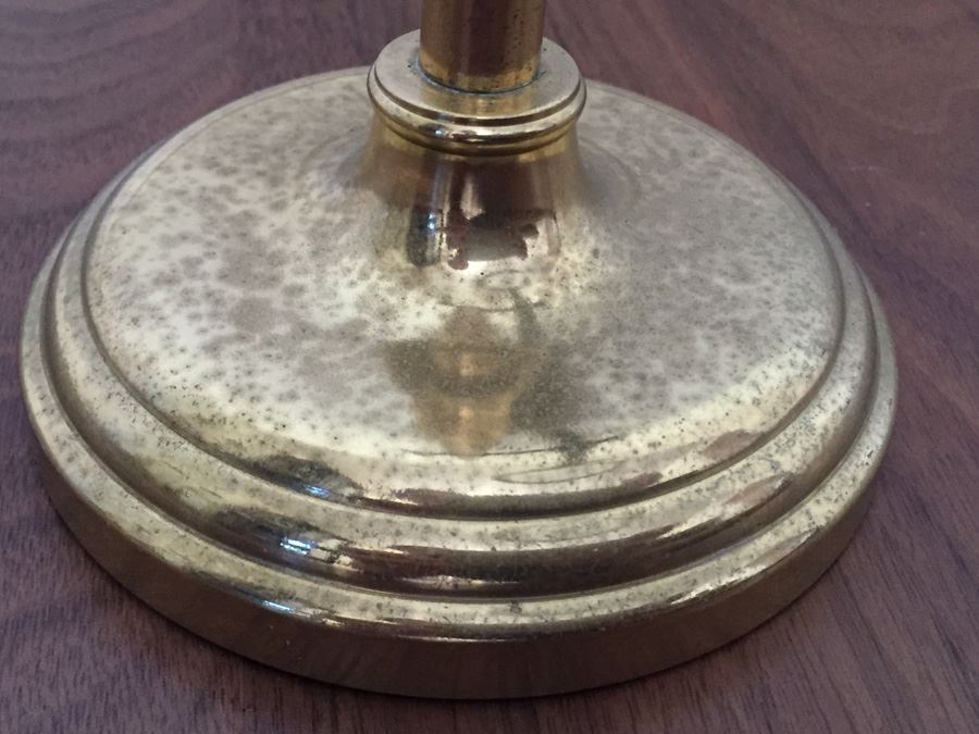 Vintage Brass Stand With Adjustable Magnifying Glass Signed