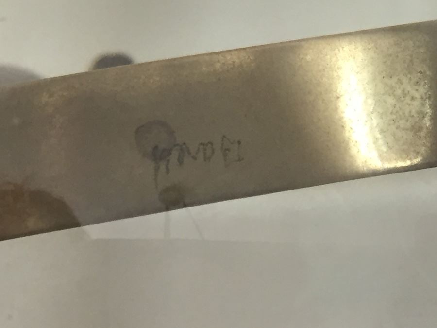 Vintage Brass Stand With Adjustable Magnifying Glass Signed [Photo 5]