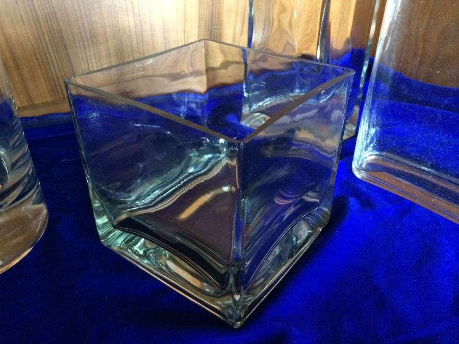 (4) Clear Vase Lot [Photo 5]