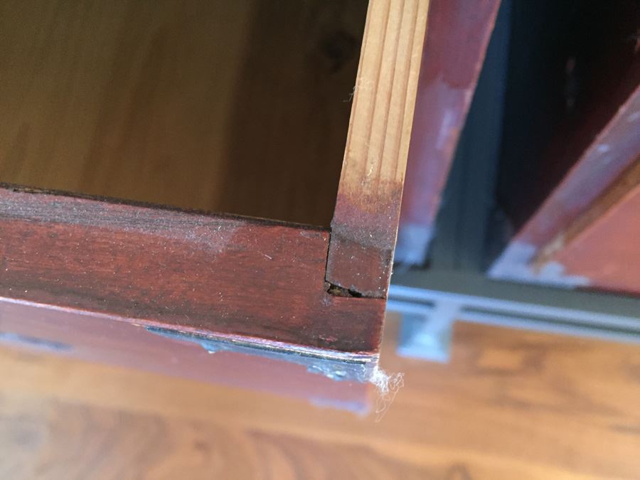 Pair Of Stunning Red Asian Campaign Chest Of Drawers Sitting On Modern Metal Stand [Photo 19]