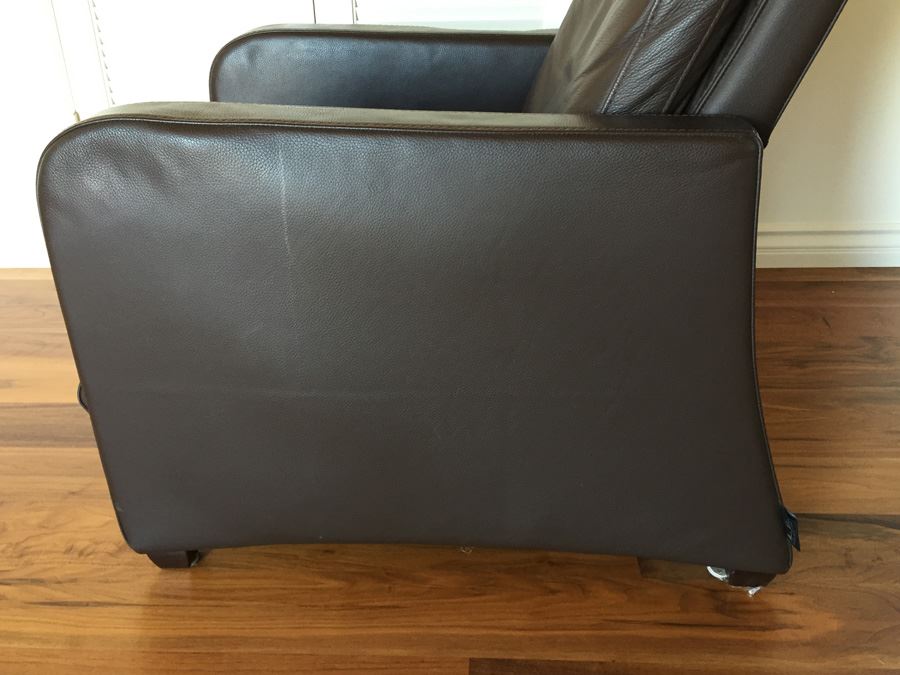 Maurice Villency Leather Recliner Chair Made In Italy [Photo 6]