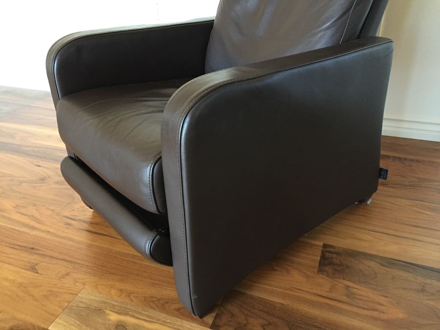 Maurice Villency Leather Recliner Chair Made In Italy [Photo 5]