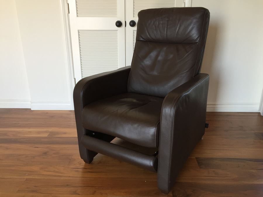 Maurice Villency Leather Recliner Chair Made In Italy [Photo 4]