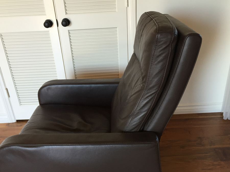Maurice Villency Leather Recliner Chair Made In Italy [Photo 7]