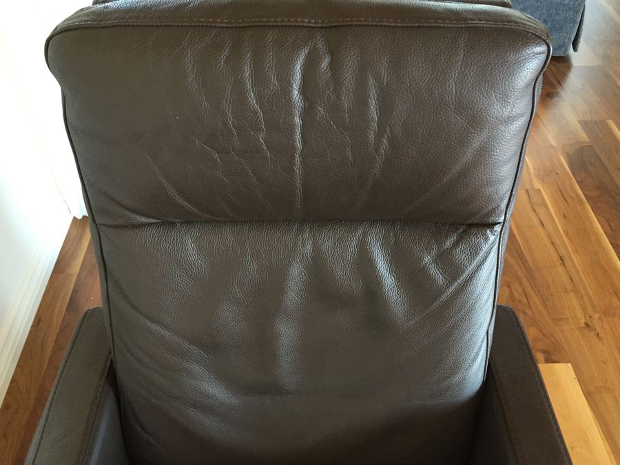 Maurice Villency Leather Recliner Chair Made In Italy [Photo 8]